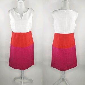 *3/$25 Talbots Colorblock Textured Sleeveless Dress